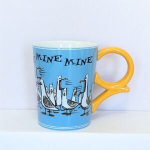Disney Parks Finding Nemo Seagulls Mine Mine Mine Blue Mug With Orange Handle